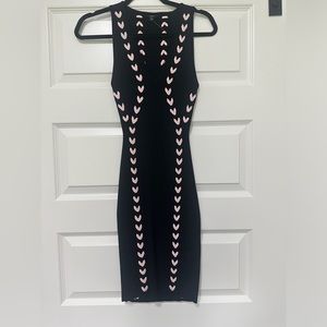 Guess Bandage Dress - V-neck front , Cut back